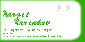 margit marinkov business card